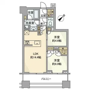ウエリス茅場町【10階】の間取り