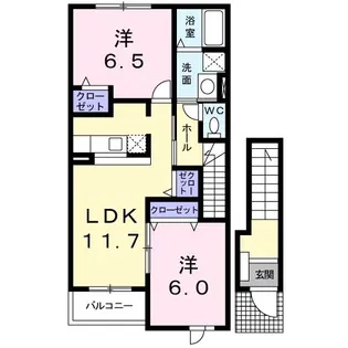 ウェール【2階】の間取り