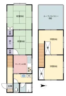 コーポサンパレス【2階】の間取り