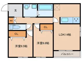 ベルシャイン神山【2階】の間取り