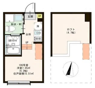エアル北小岩【1階】の間取り