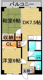 ミヤコハイツ白鳥【3階】の間取り