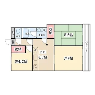 ヴィラ渡辺【3階】の間取り