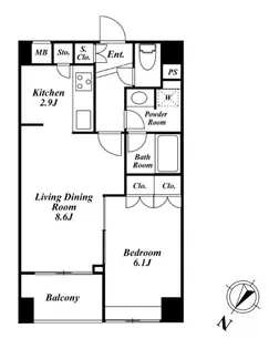 東京都世田谷区太子堂2【マンション】の間取り