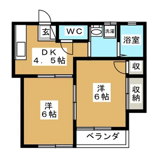 Kハイツ【2階】の間取り