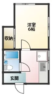 コーポ ロッティー【2階】の間取り