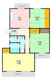 槇塚台C住宅1号棟【5階】の間取り