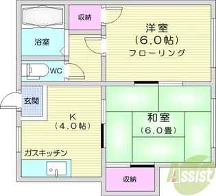 コーポ華【1階】の間取り