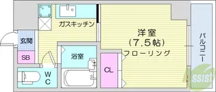 旭コンフォート中田【3階】の間取り