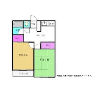 元島田荘A【2階】の間取り