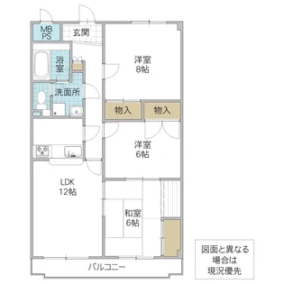 サンライズワカバ【3階】の間取り