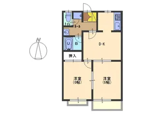 メゾン・ドール やかた【2階】の間取り