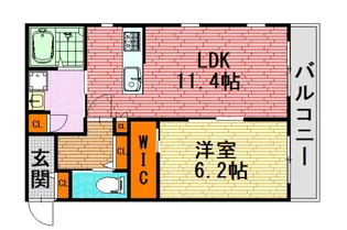 広島県広島市安佐南区西原4【アパート】の間取り
