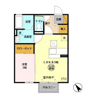 サングリエ A【1階】の間取り