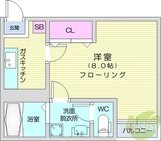 クレフラスト愛宕橋A【1階】の間取り