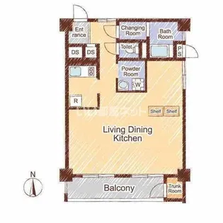 リルームス若草町【4階】の間取り
