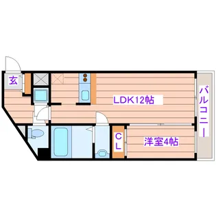 フェリシダ東仙台【2階】の間取り