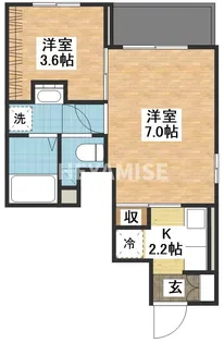 プリムローズB【1階】の間取り