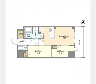 Augusta Residence 新小岩【8階】の間取り