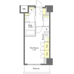 プライムメゾン品川【2階】の間取り