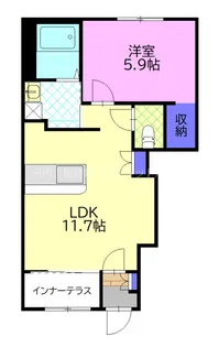 仮)シェルルスターテラス上戸祭【1階】の間取り