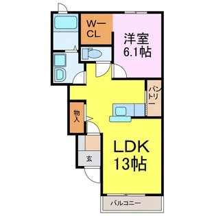 栃木県下都賀郡野木町大字丸林【アパート】の間取り