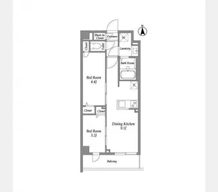 ザ・グラヴィティ新宿【5階】の間取り