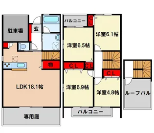 福岡県筑紫野市大字永岡【一戸建】の間取り