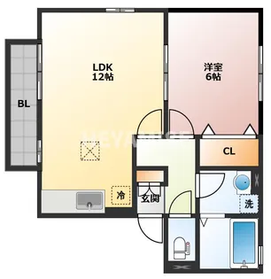 ヴィクトワールK-III【1階】の間取り
