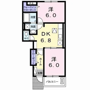 群馬県前橋市茂木町【アパート】の間取り