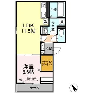 広島県福山市川口町2【アパート】の間取り