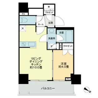 ライオンズ千代田岩本町ミレスーKDA【8階】の間取り