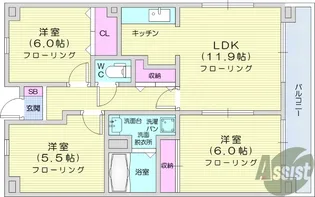 アルフォートシティ【4階】の間取り