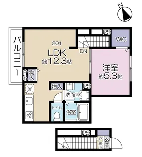 東京都荒川区西尾久2【アパート】の間取り