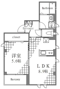 東京都中央区東日本橋2【マンション】の間取り