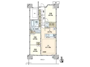 バウス西葛西清新町【9階】の間取り