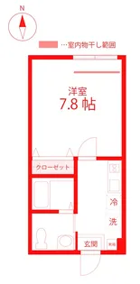 ハーミットクラブハウスmix三ツ沢下町【2階】の間取り