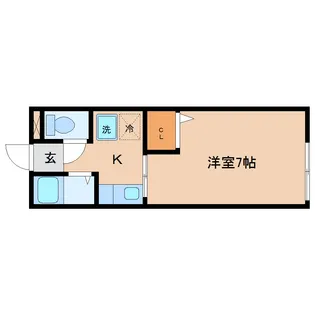 シティハイム ファミール【2階】の間取り