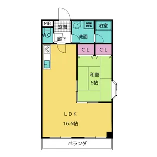 ラ・フォーレ伊東【2階】の間取り