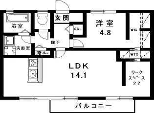 愛知県半田市青山4【アパート】の間取り