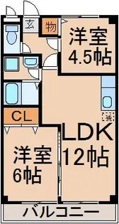 グランドール岡野A【2階】の間取り