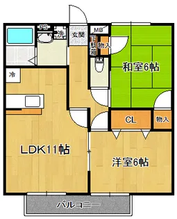 レジデンススズキ【1階】の間取り