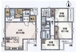東京都大田区久が原5【一戸建】の間取り