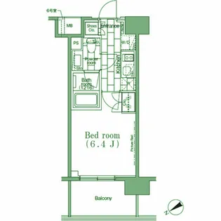 パークハビオ目黒リバーサイド【2階】の間取り