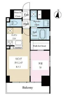 テラス文京本郷【6階】の間取り