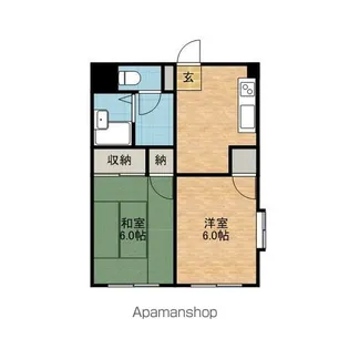 茨城県神栖市木崎【マンション】の間取り