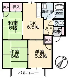 ディアス南幸 C棟【2階】の間取り