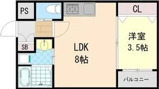 H-maison巽中【2階】の間取り