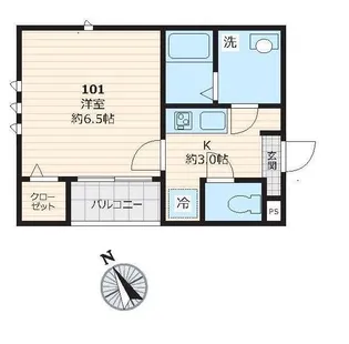 ラシーネ西荻南【2階】の間取り