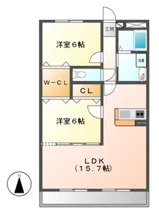 ルネスブランシェ【3階】の間取り